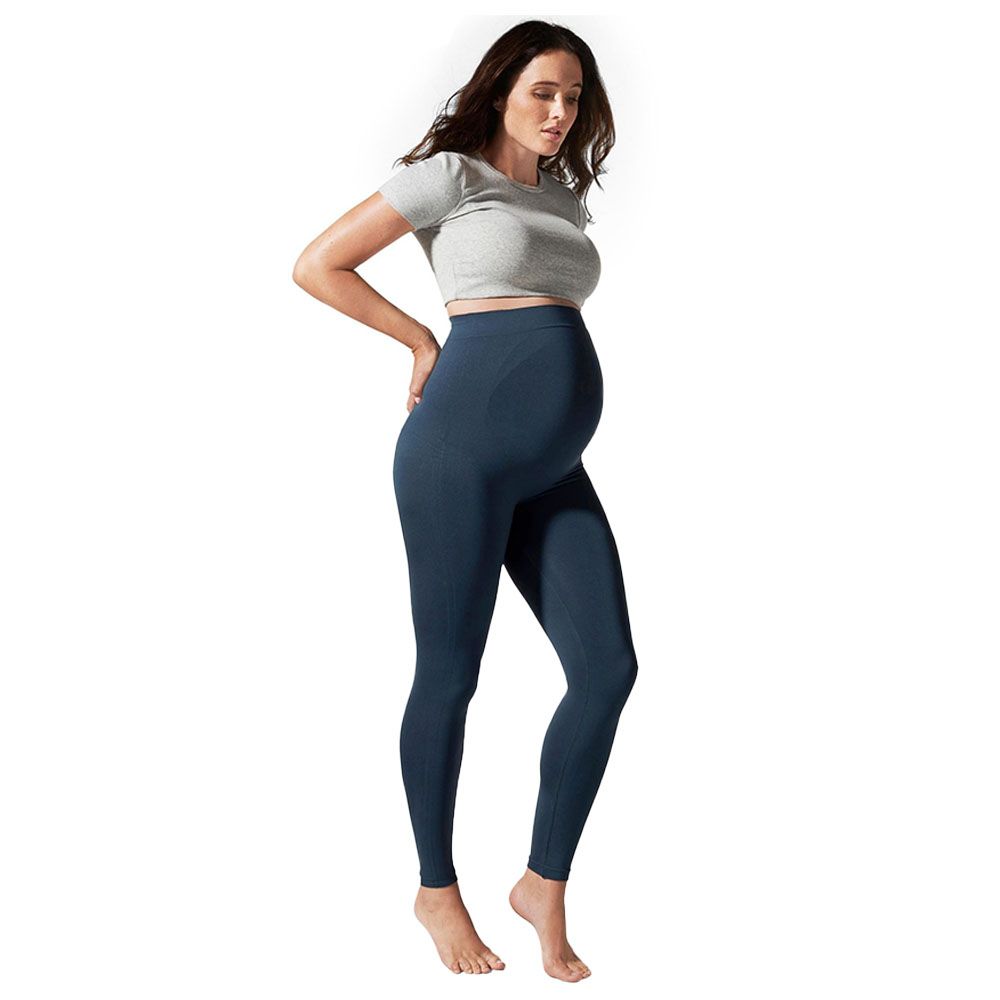 Mums & Bumps - Blanqi Belly Support Leggings - Storm Blue