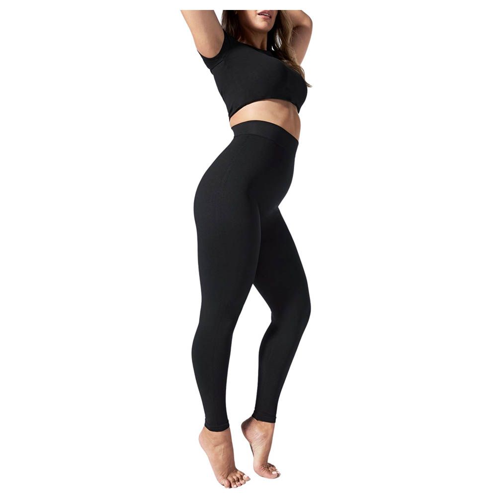 Mums & Bumps Highwaist Postpartum Nursing Legging - Black