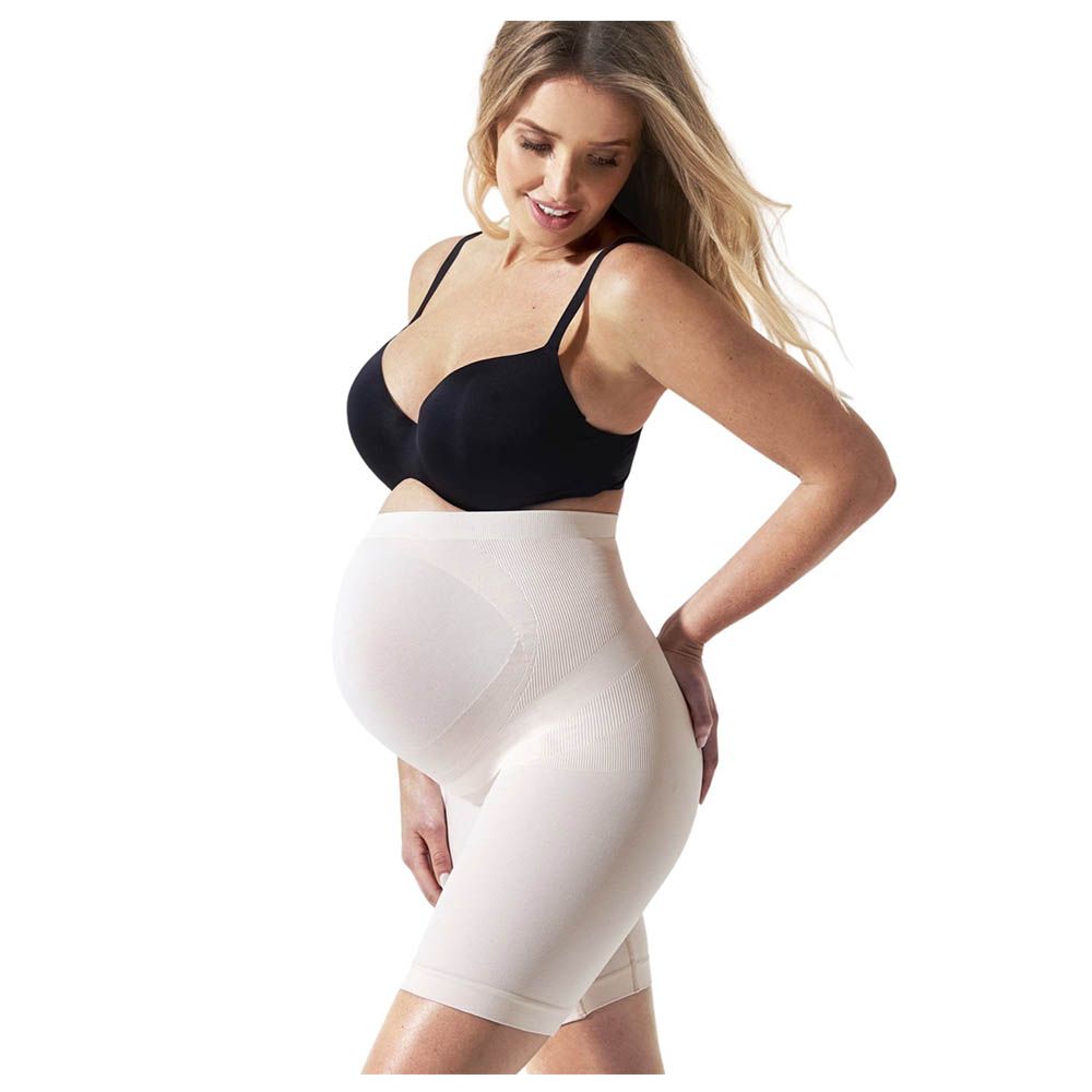 Mums & Bumps - Maternity Belly Support Girlshort - Nude