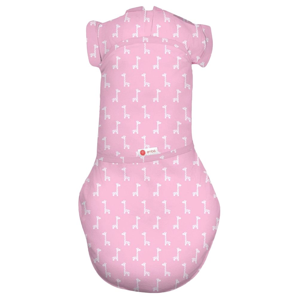 Kallysleep - Transitional 2-Way Swaddle Out - Pink Giraffes