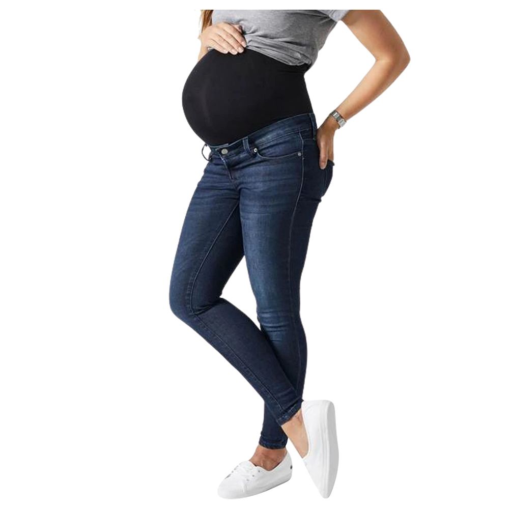 Mums & Bumps - Blanqi Belly Support Skinny Jeans - Smoke Wash