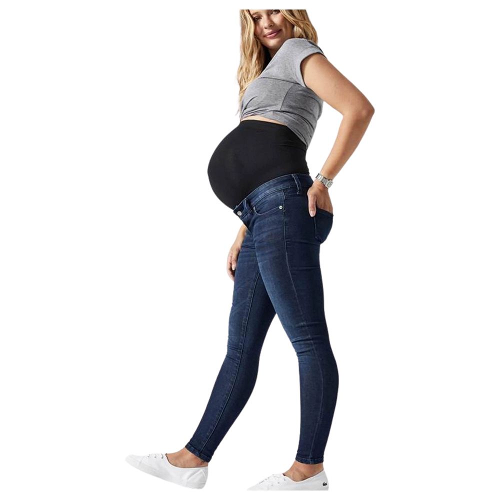 Mums & Bumps - Blanqi Belly Support Skinny Jeans - Smoke Wash