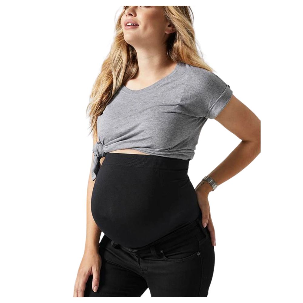 Mums & Bumps - Blanqi Belly Support Skinny Jeans - Black Clean