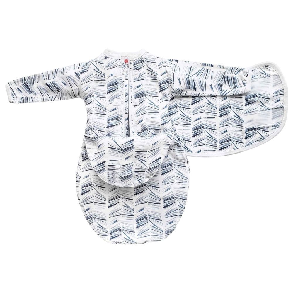 embe babies - Starter Swaddle w/ Long Sleeves - Angle Stripe