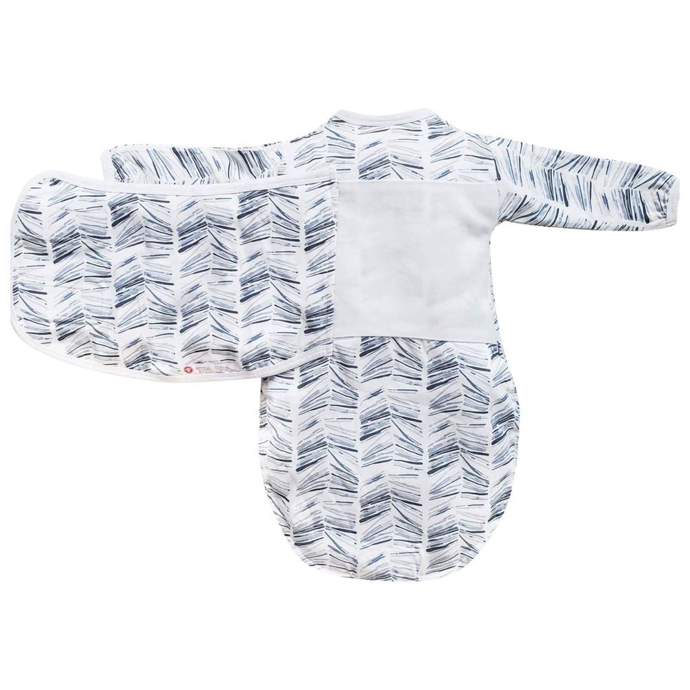 embe babies - Starter Swaddle w/ Long Sleeves - Angle Stripe