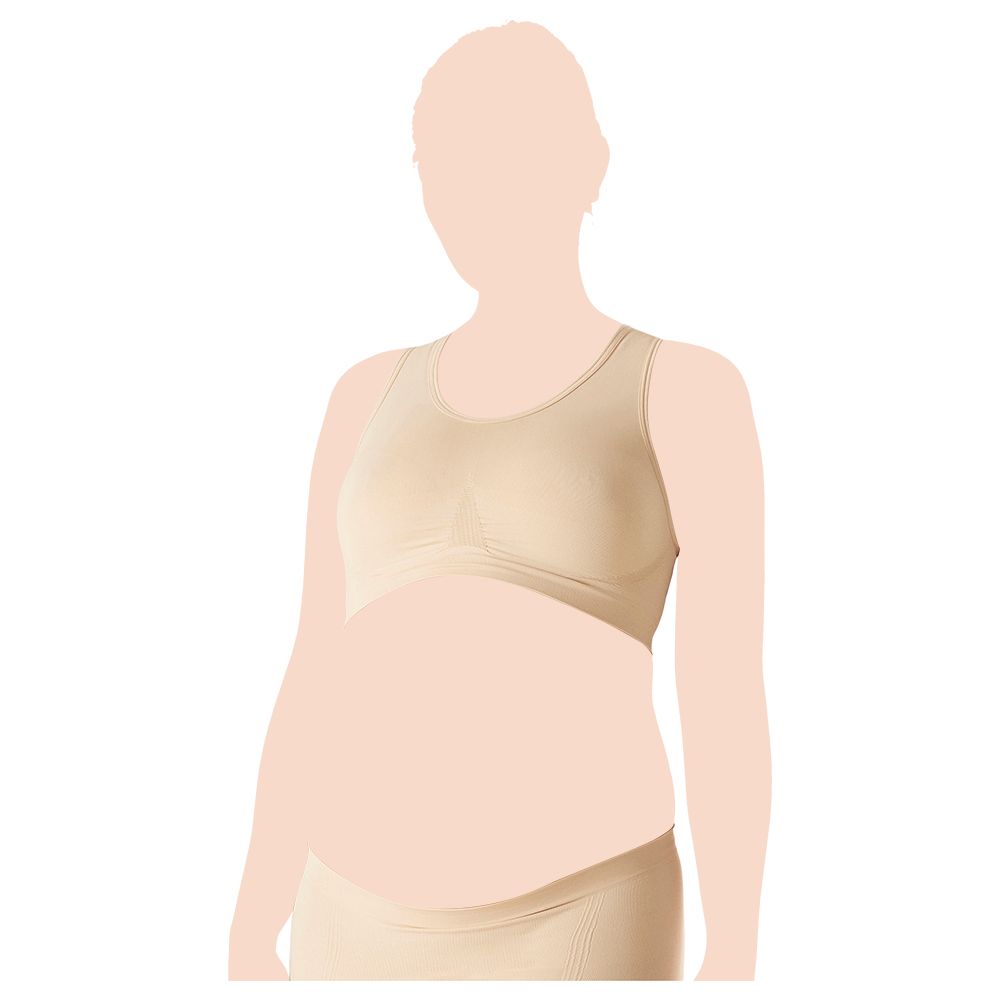 Mums & Bumps - Pregnancy & Sleep Bra - Nude