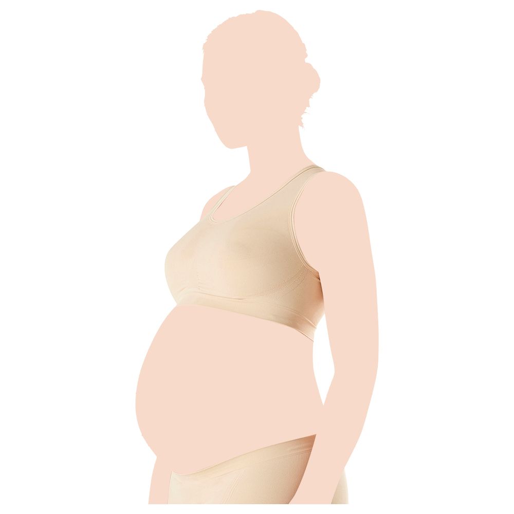 Mums & Bumps - Pregnancy & Sleep Bra - Nude