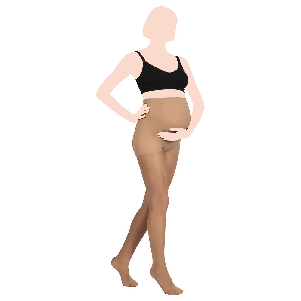 Mums & Bumps Mamsy Maternity Compression Support Tights Nude