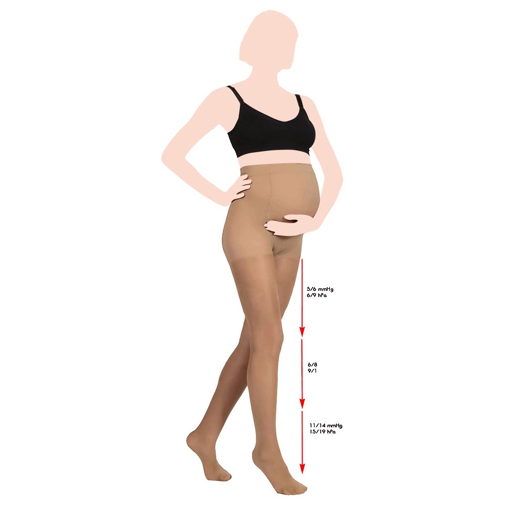 Mums & Bumps Mamsy Maternity Compression Support Tights Nude