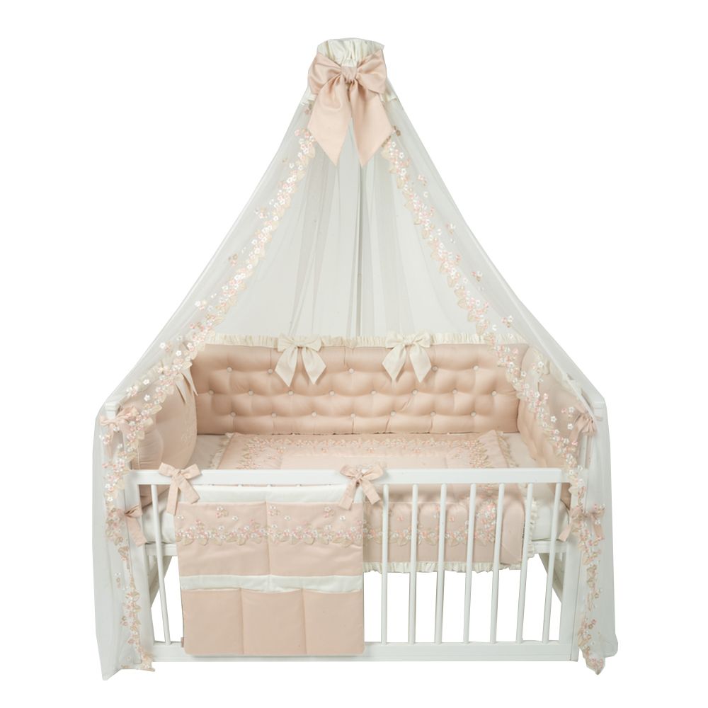 Monnet Baby - Cream Daisies Newborn Bedding Set