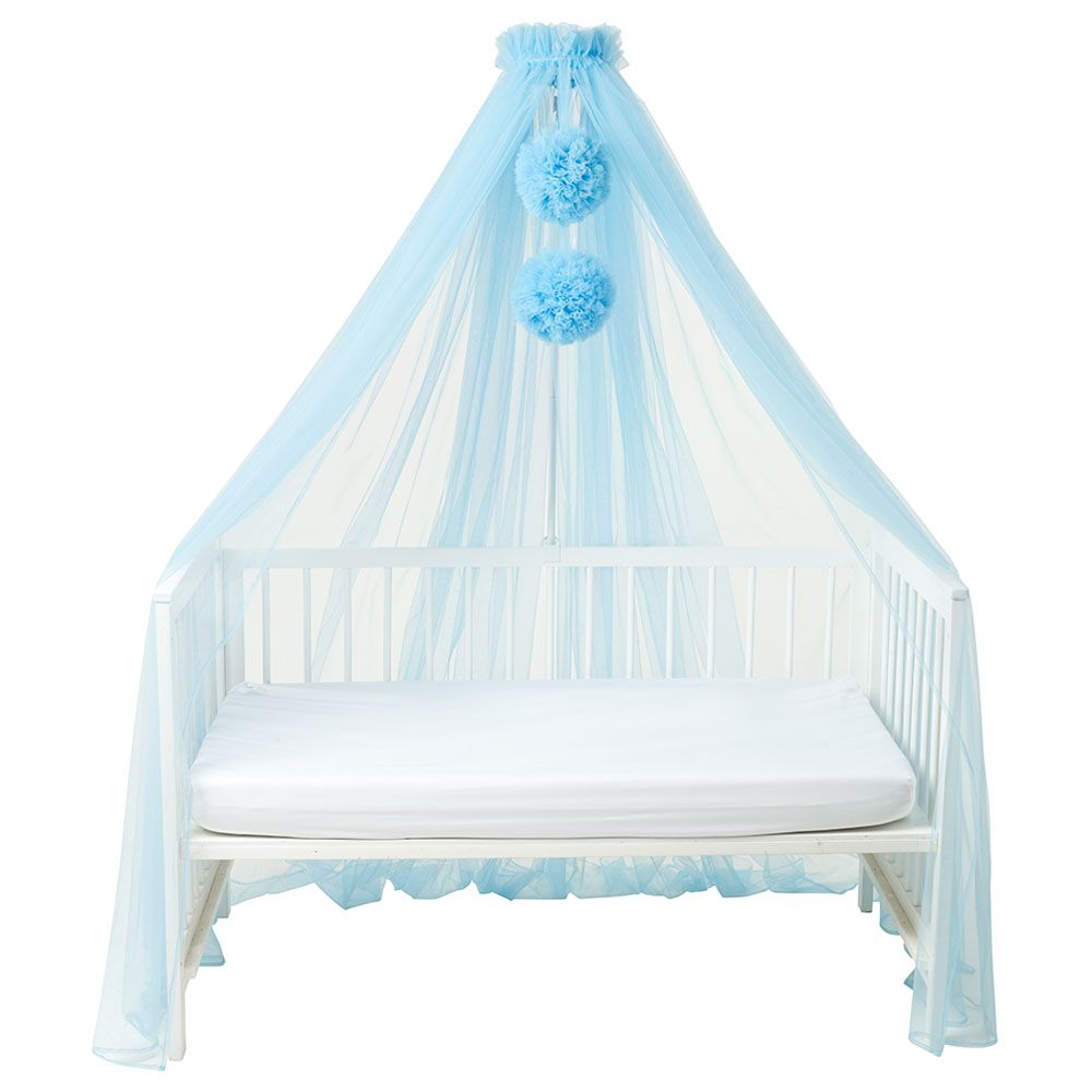 Monnet Baby - Crib Canopy Pompom - Blue