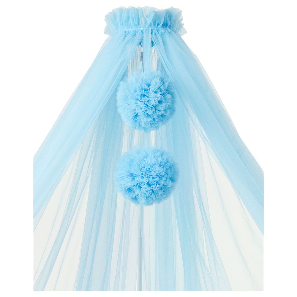 Monnet Baby - Crib Canopy Pompom - Blue