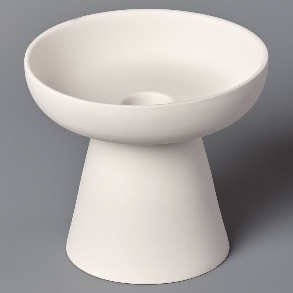 Aery - Porcini Pillar & Taper Candle Holder - White - M 