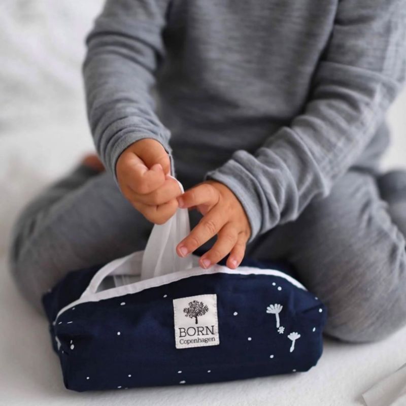 Born Copenhagen - Organic Cotton Wipes Cover - Night Sky Dust