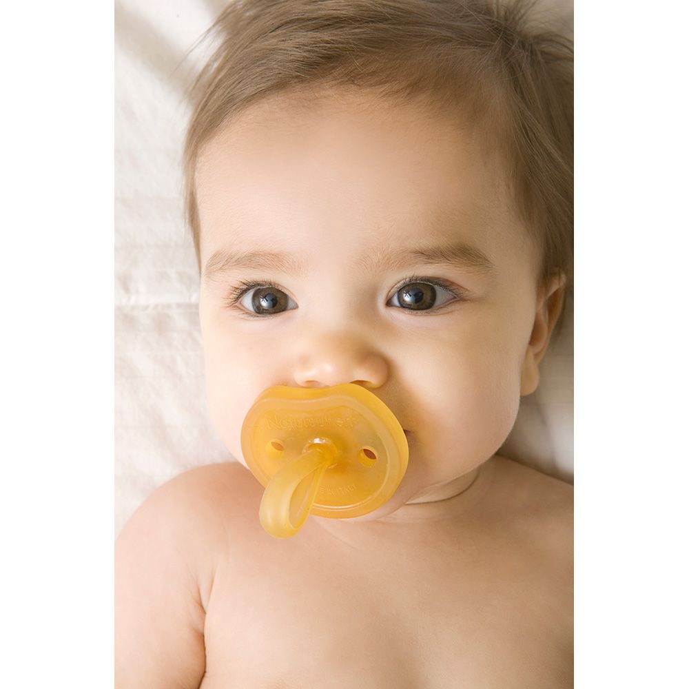 Natural Rubber Round Pacifier - Butterfly Shape