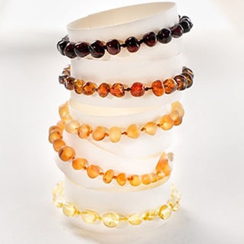 Made by Nature - Premium Amber Adult Bracelet - Chakra Gemstones