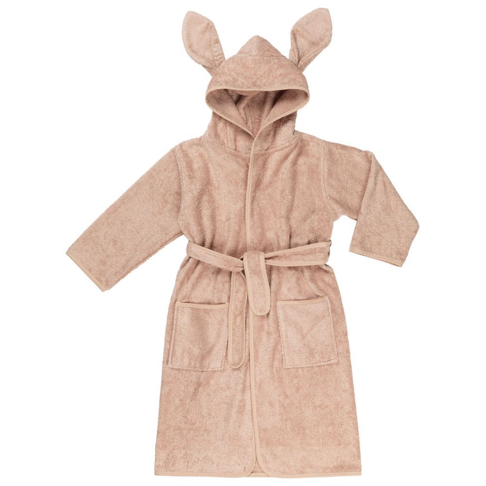 Fabelab - Organic Cotton Bathrobe Junior Bunny - Rose