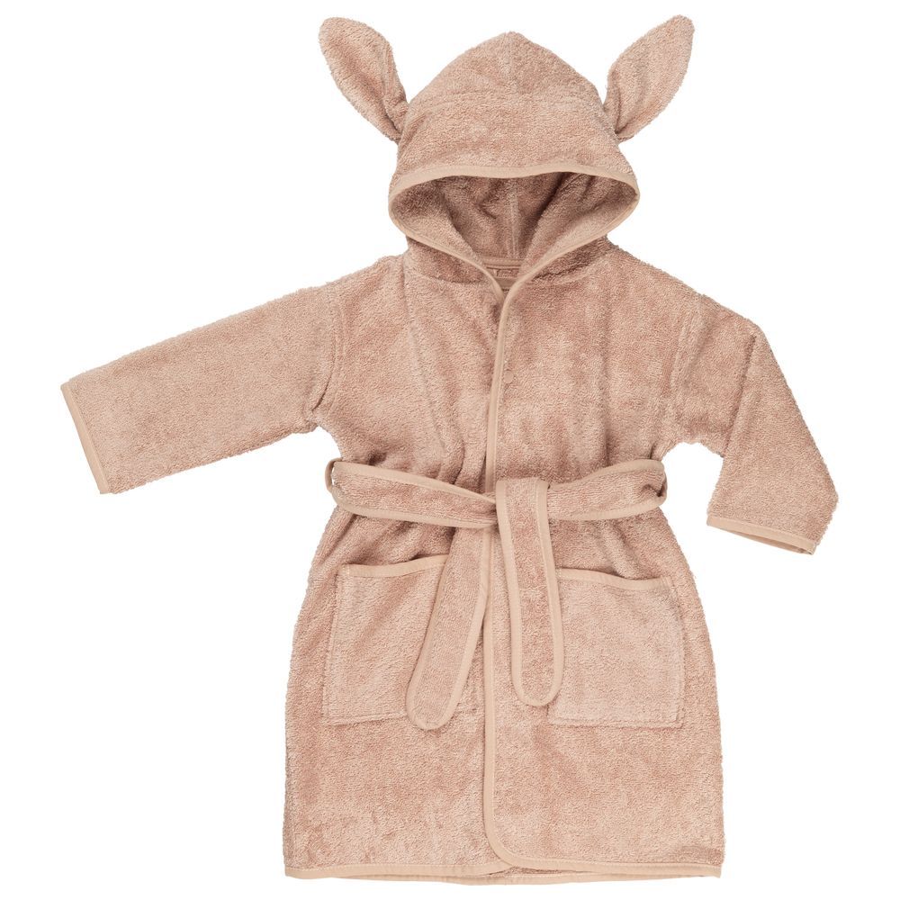 Fabelab - Organic Cotton Bathrobe Junior Bunny - Rose