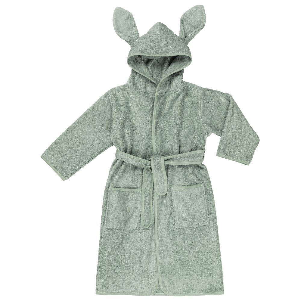 Fabelab - Organic Cotton Bathrobe Junior Bunny - Eucalyptus