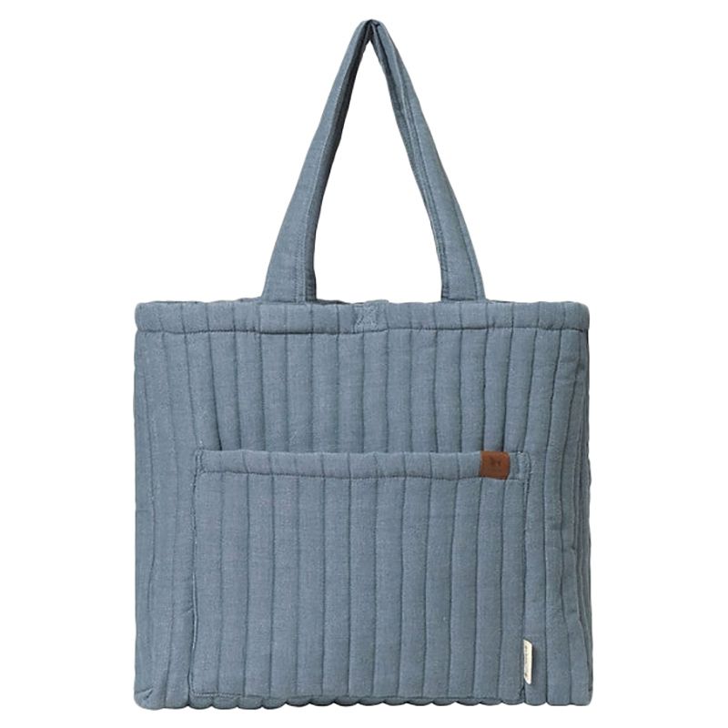 Fabelab - Quilted Tote Bag - Chambray Blue Spruce