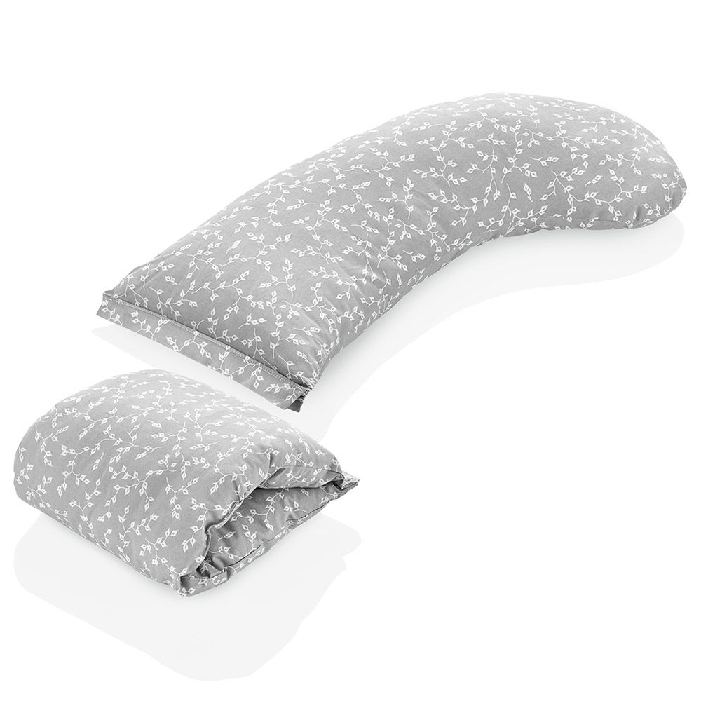 Babyjem - Head Supported Breastfeeding Cushion Flower - Grey