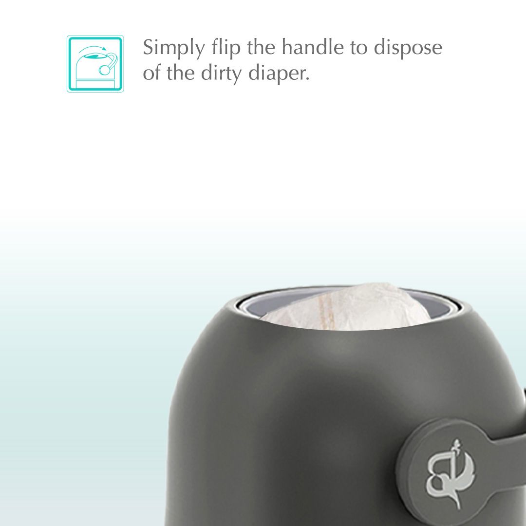 Bumble & Bird - Odourless Diaper Pail - Anthracite