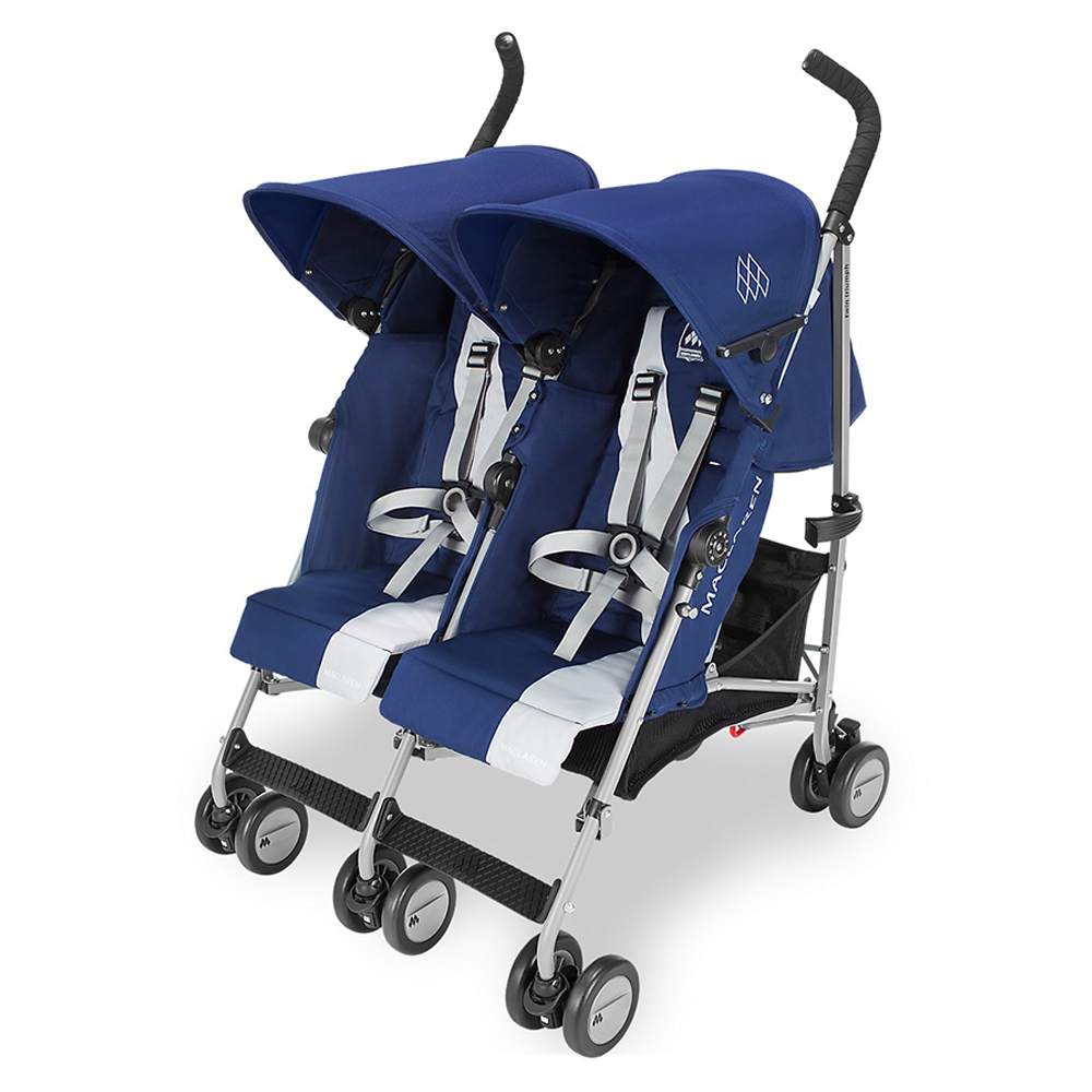 Maclaren Twin Triumph Stroller Blue Silver Buy at Best Price from Mumzworld