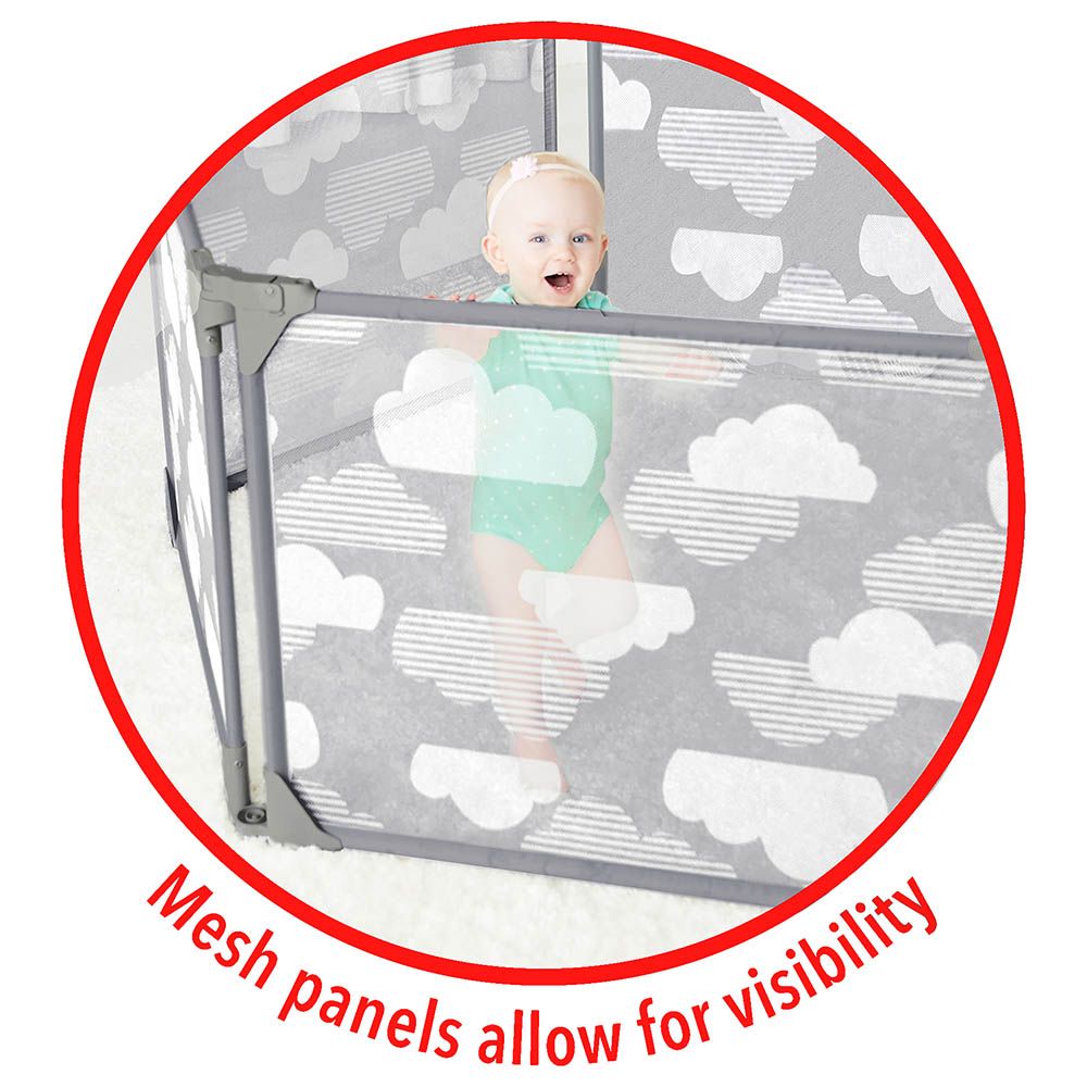 SkipHop - Playview Expandable Enclosure - Grey Clouds