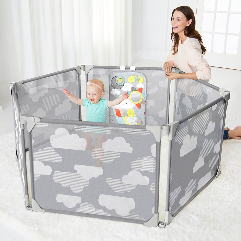 SkipHop - Playview Expandable Enclosure - Grey Clouds