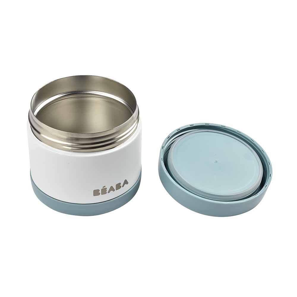 Beaba - Thermo-Portion Food Storage Jar 500ml - Baltic Blue/White