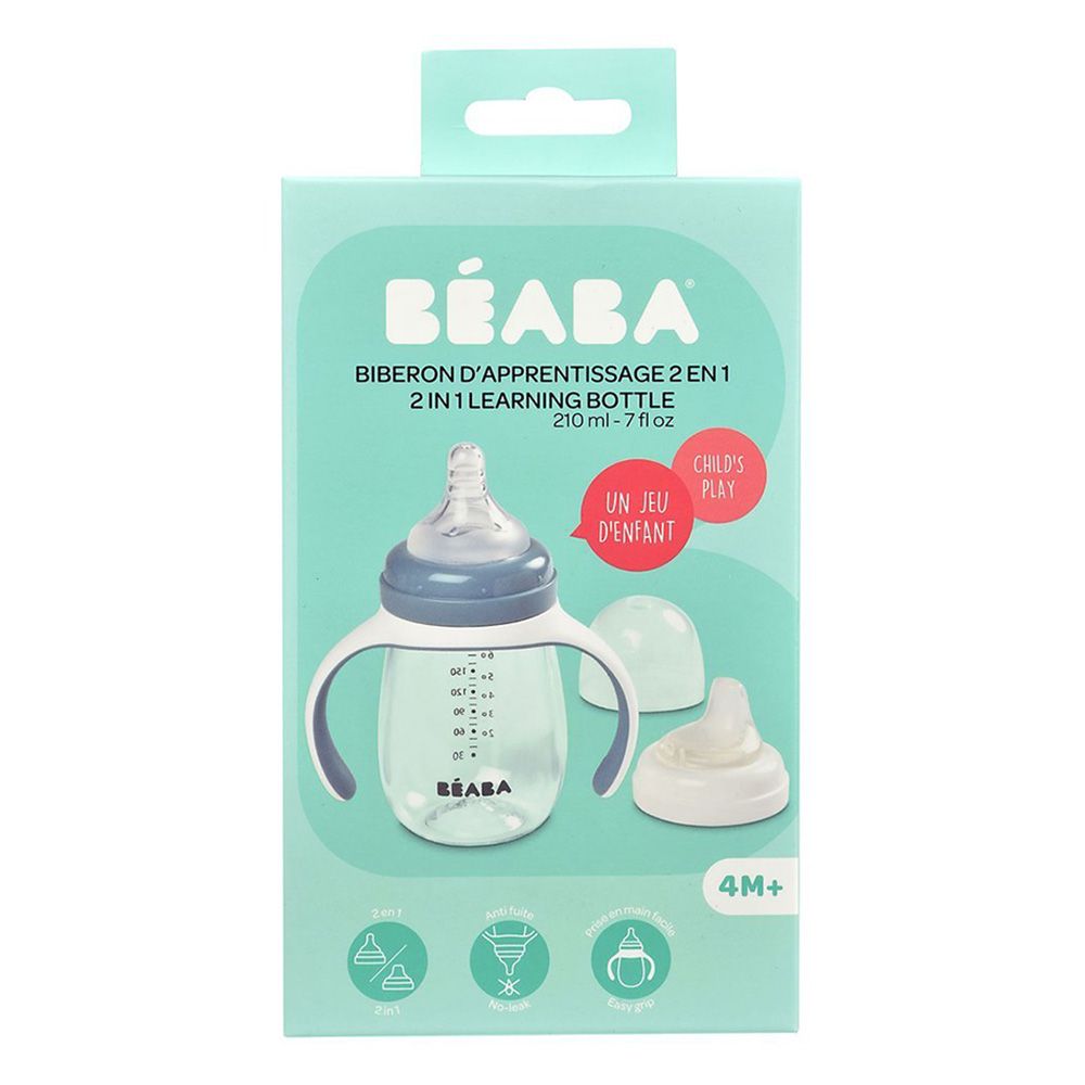 Beaba - 2-in-1 Learning Cup 210ml - Windy Blue