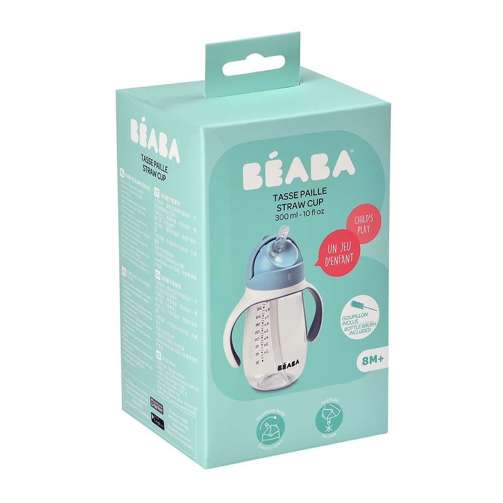 Beaba - Straw Cup - Windy Blue - 300 ml