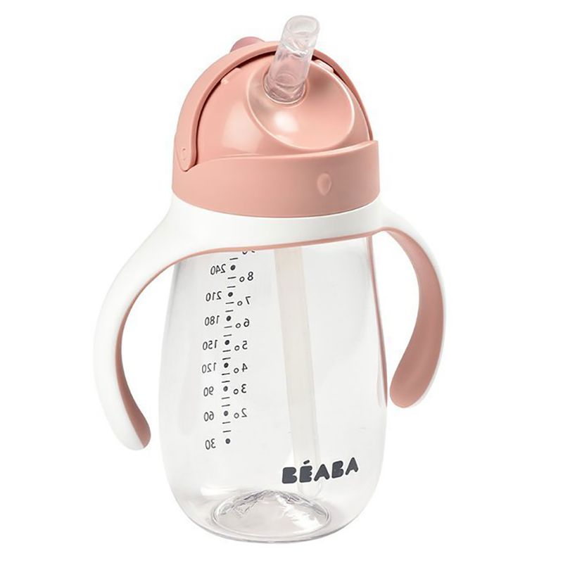 Beaba - Straw Cup - Old Pink - 300 ml