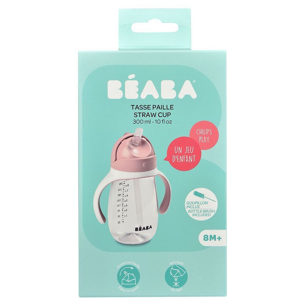 Beaba - Straw Cup - Old Pink - 300 ml