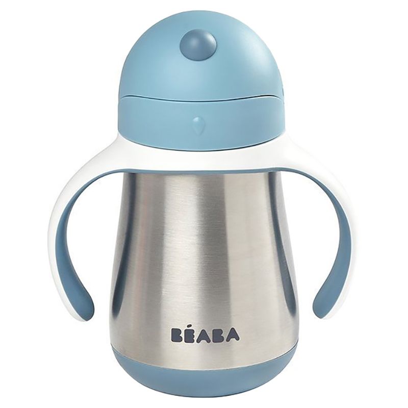 Beaba - Stainless Steel Straw Cup 300ml - Windy Blue