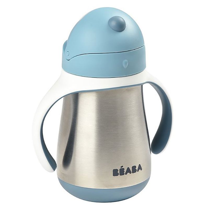 Beaba - Stainless Steel Straw Cup 300ml - Windy Blue