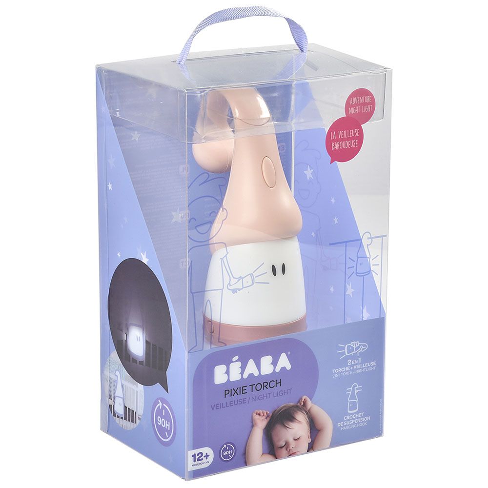 Beaba - Pixie Torch 2-In-1 Movable Night Light - Pink