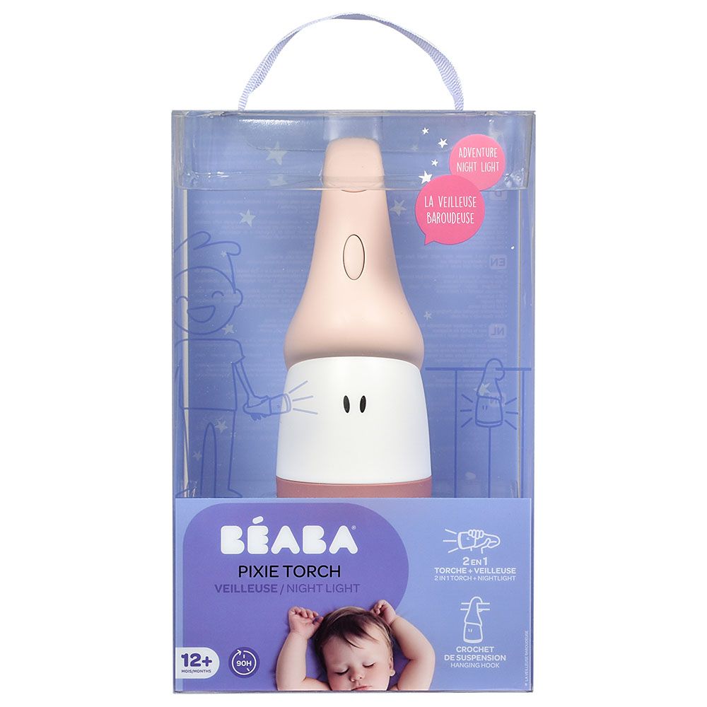 Beaba - Pixie Torch 2-In-1 Movable Night Light - Pink