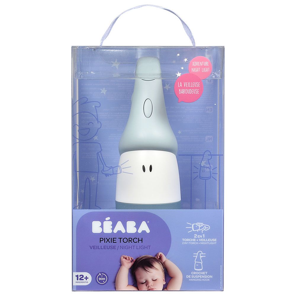 Beaba - Pixie Torch 2-In-1 Movable Night Light - Blue