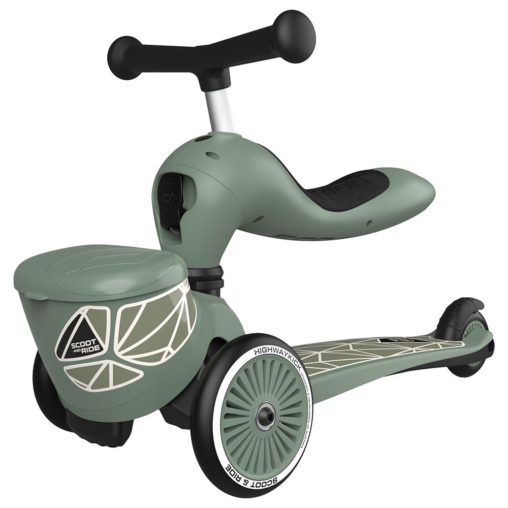 Scoot & Ride - Highwaykick 1 Lifestyle Scooter - Green Lines