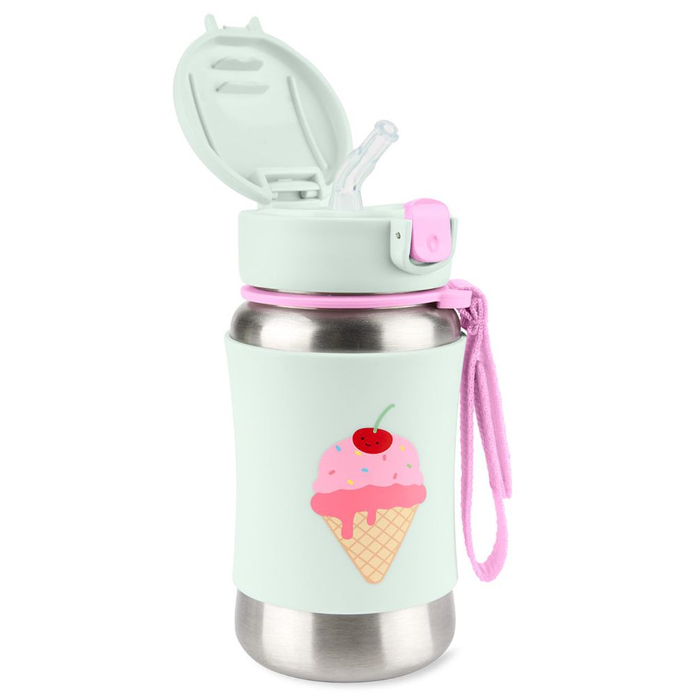 Skiphop - Spark Style Stainless Steel Straw Bottle 350ml - Ice Cream