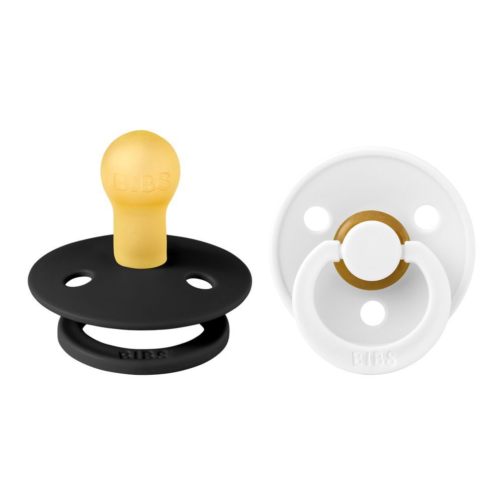 Bibs - Colour S1 Pacifiers - Pack of 2 - Black/White