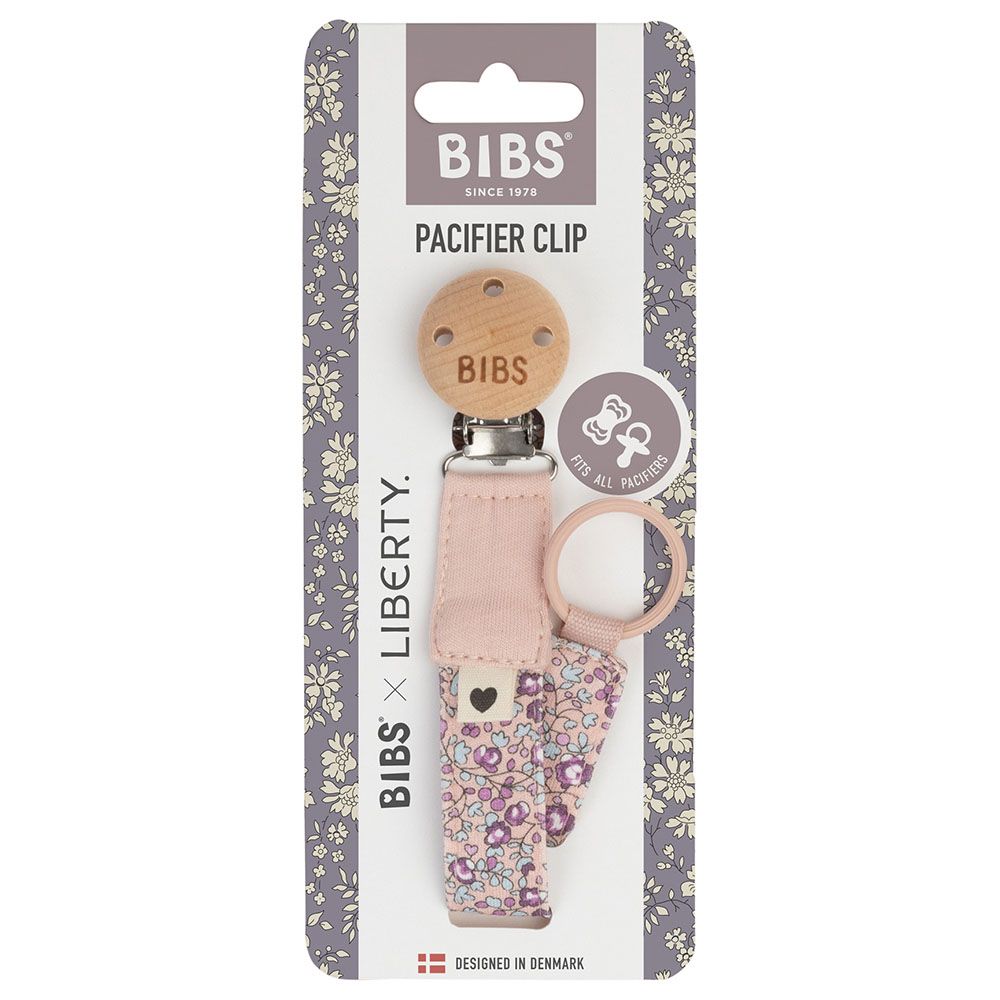 Bibs - Liberty Pacifier Clip Eloise - Blush