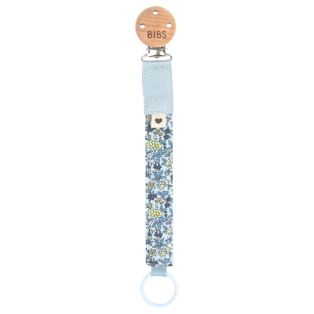 Bibs - Liberty Pacifier Clip Camomile Lawn - Baby Blue