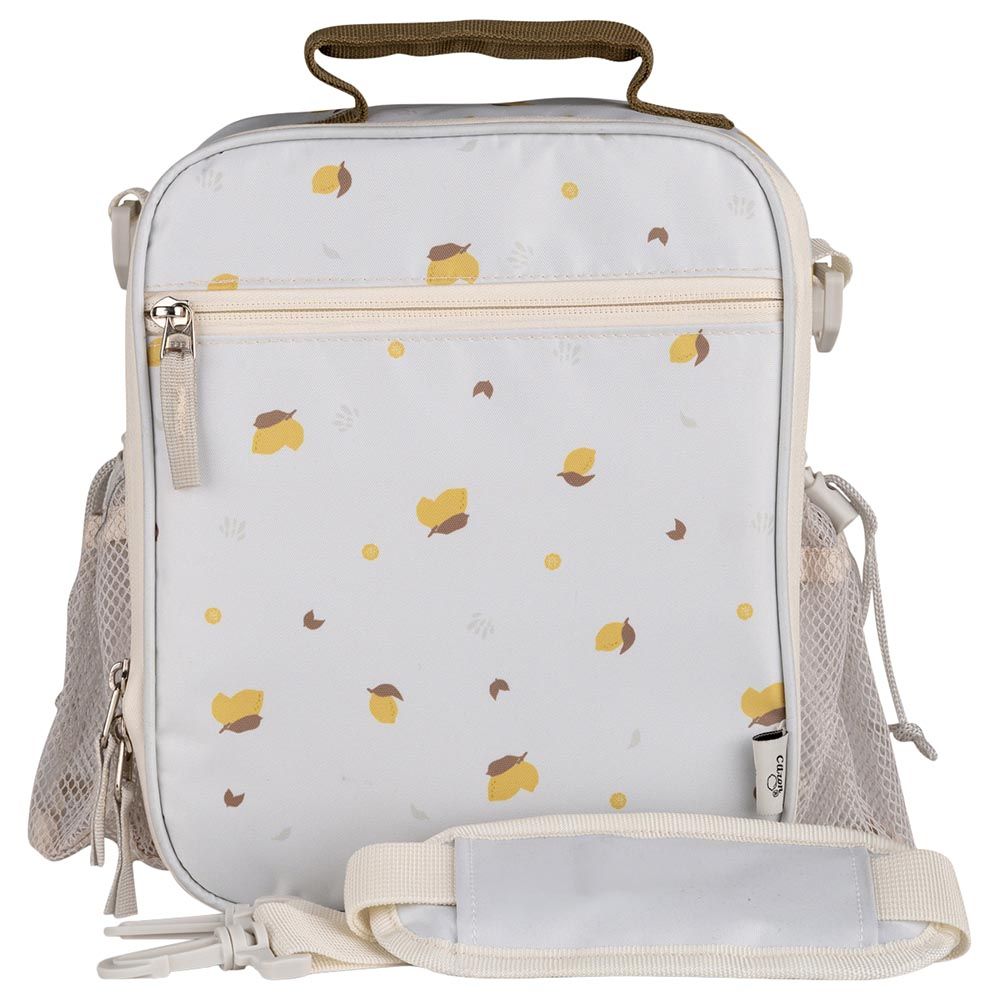 Citron - Insulated Lunch bag Backpack - White - 10.4 Inch