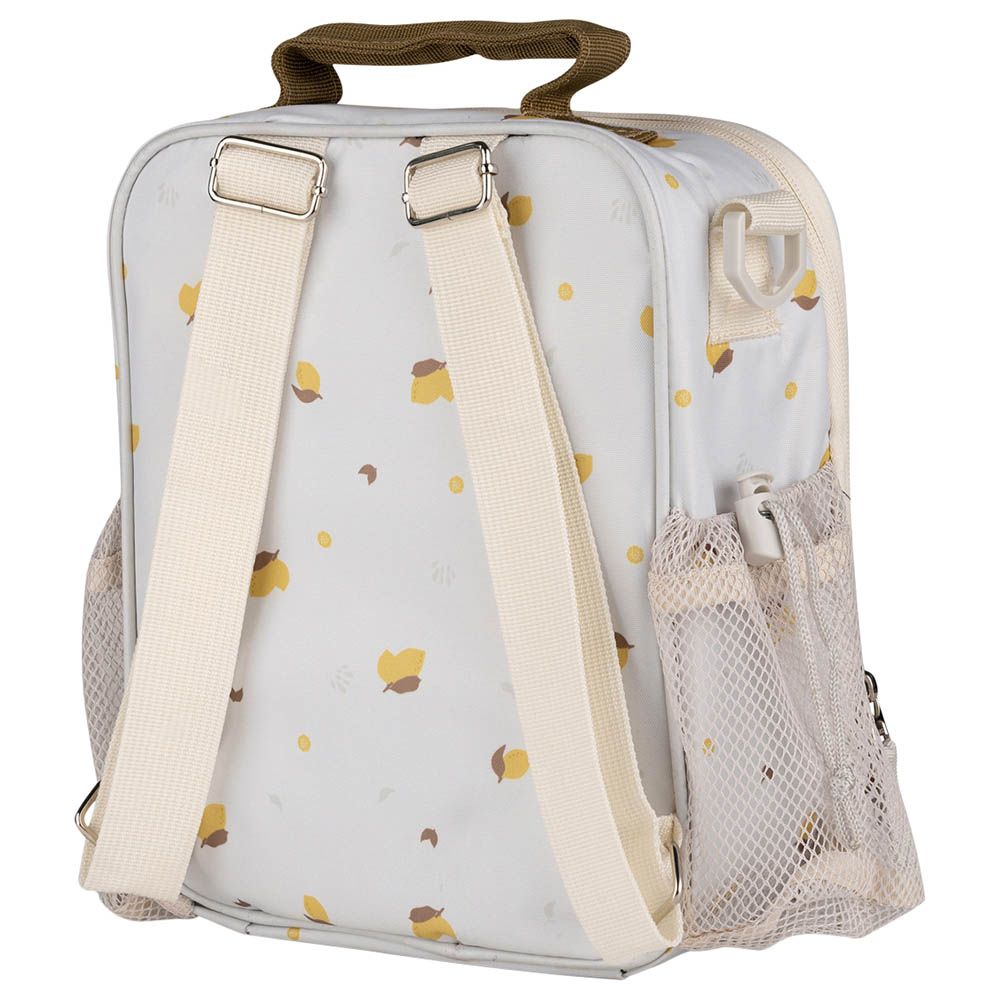 Citron - Insulated Lunch bag Backpack - White - 10.4 Inch