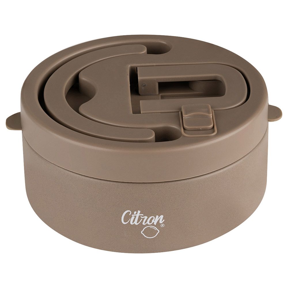 Citron - Food Jar 400Ml W/ Compartments - Brown