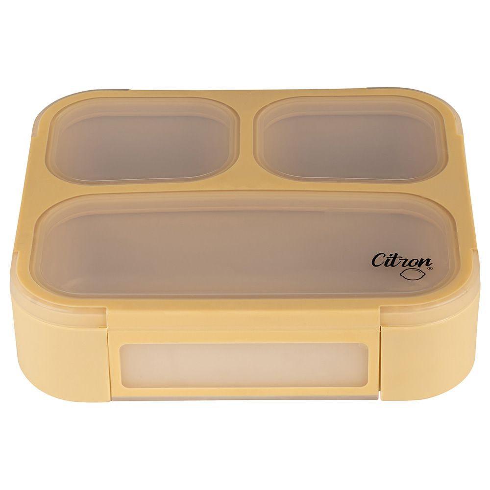 Citron - Lunchbox with Fork and Spoon - Yellow