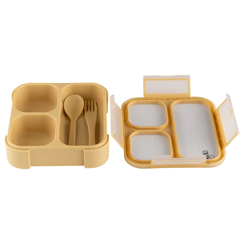 Citron - Lunchbox with Fork and Spoon - Yellow