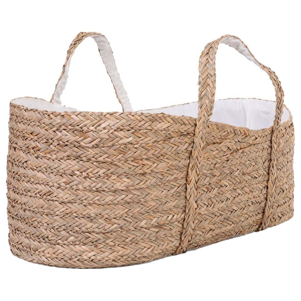 Childhome - Moses Basket w/ Mattress - Seagrass Natural